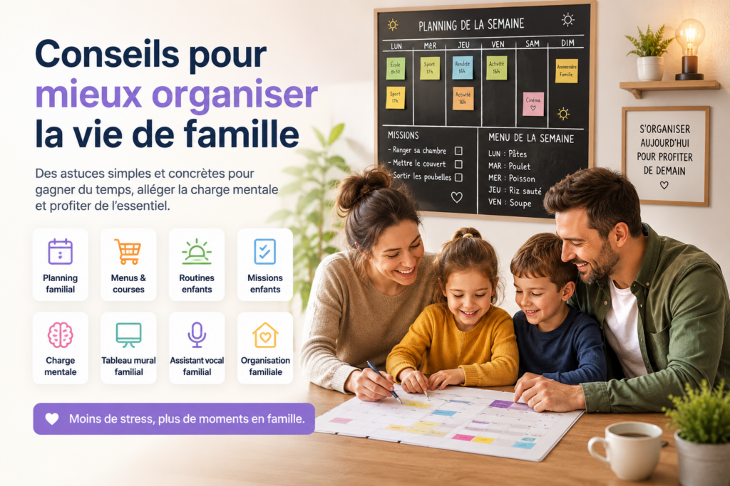 Conseils pour mieux organiser la famille